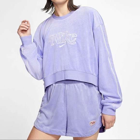 Nike Retro Femme Terry Crew Pullover 